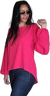 Mint Designs Womens B-Royal Crepe High Low Long Sleeve Blouse - Casual Fit Modern (pack of 1)