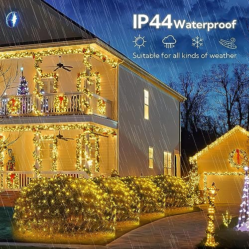 Image of copper LED Net Mesh String Lights - Diwali Lights, LED Lights for Home Decoration 9.8Ft X 6.6Ft 192 LEDs 8 Modes (3X2 Meter Warm White Net Mesh)