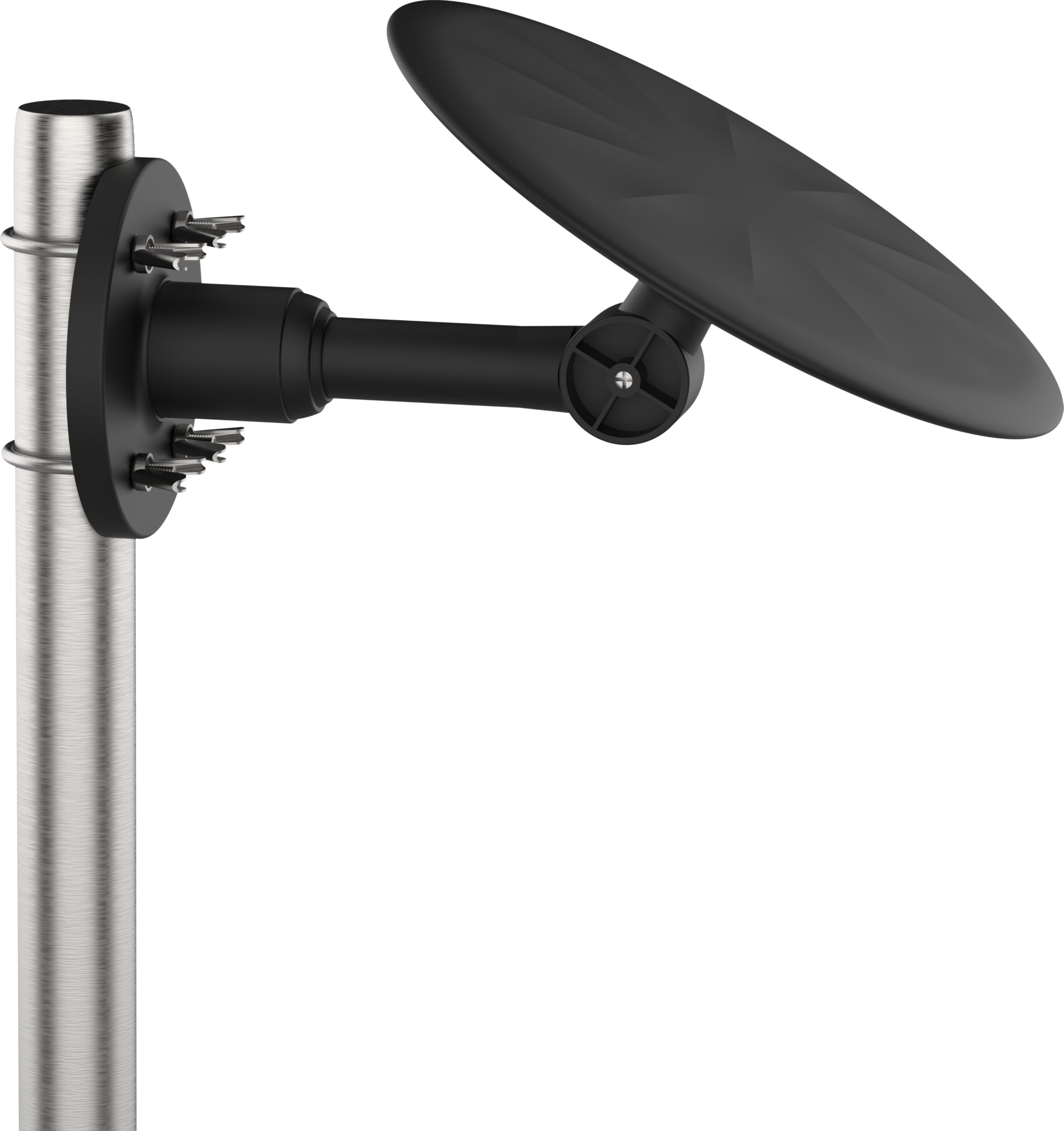 Antena TV Exterior HD 4K para Smart TV – Antena TDT de Largo Alcance con Recepción 360°, Cable Coaxial de 10 m, Fácil Instalación en Tejado, Pared o Terraza (Negro)