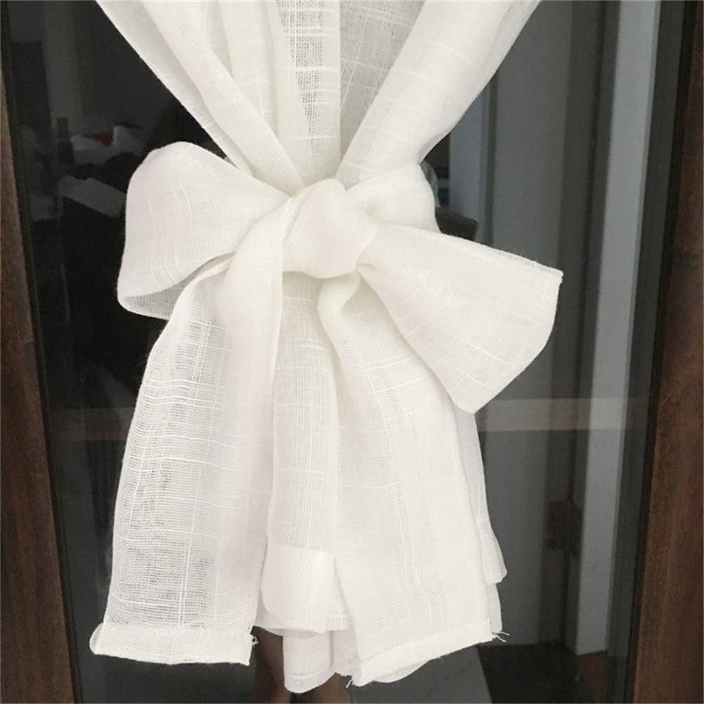 Tende Velute Bianche Cort - Tulle Trasparente, Tasca Per Asta, 90x90 Cm - Foto 4