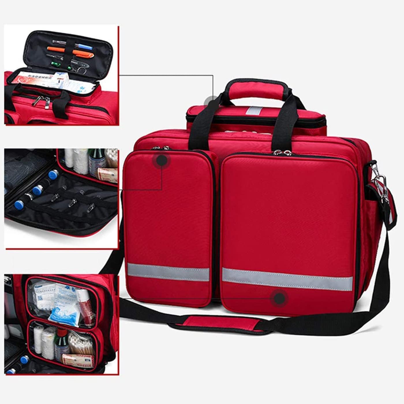 Botiquín de Primeros Auxilios, Maletín médico portátil Paquete ambulatorio Botiquín de Primeros Auxilios Multiusos de Gran Capacidad rescate de emergencia impermeable al aire libre de gran capacidad