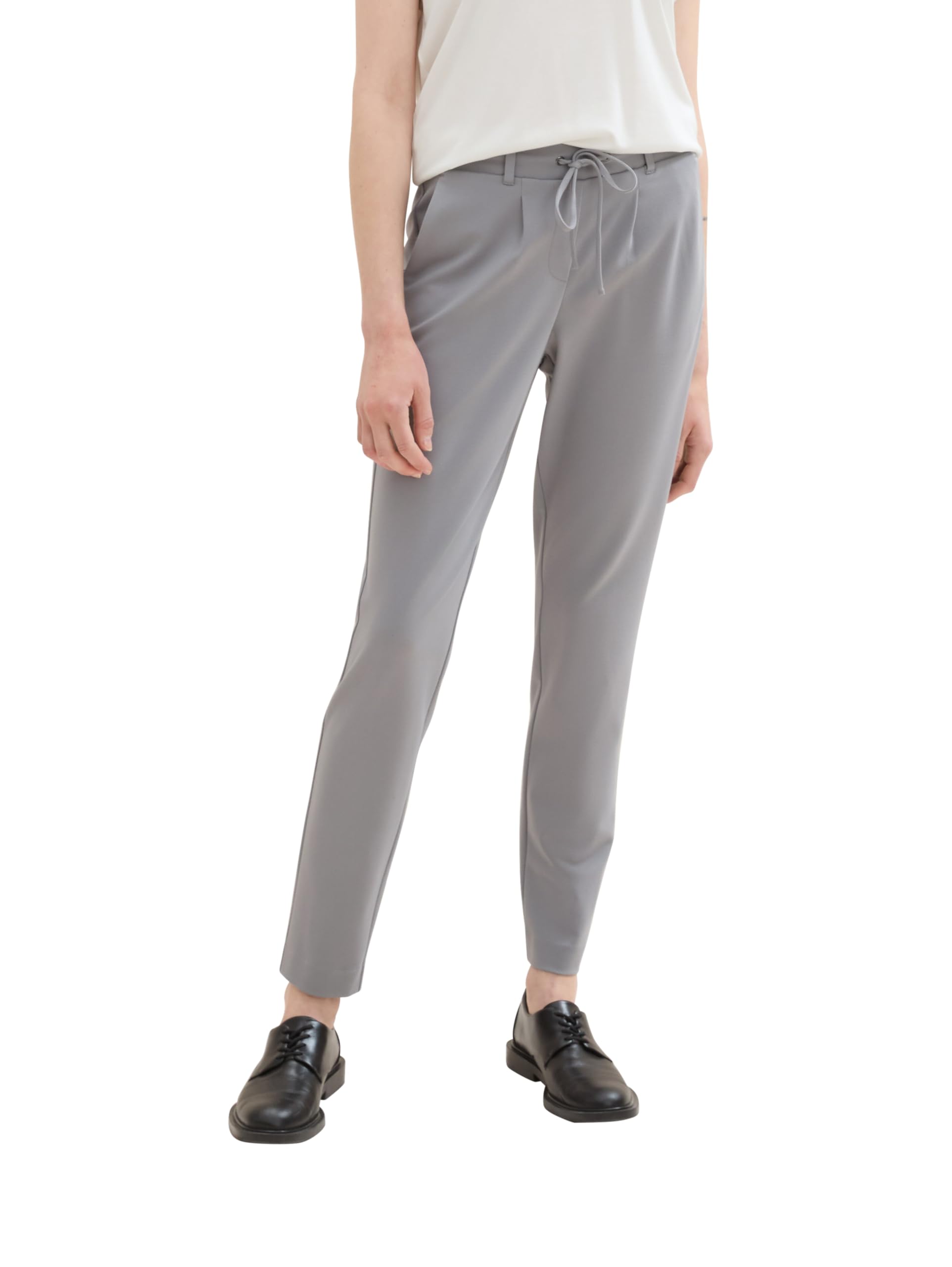 TOM TAILOR Damen Jersey Loose Fit Stoffhose