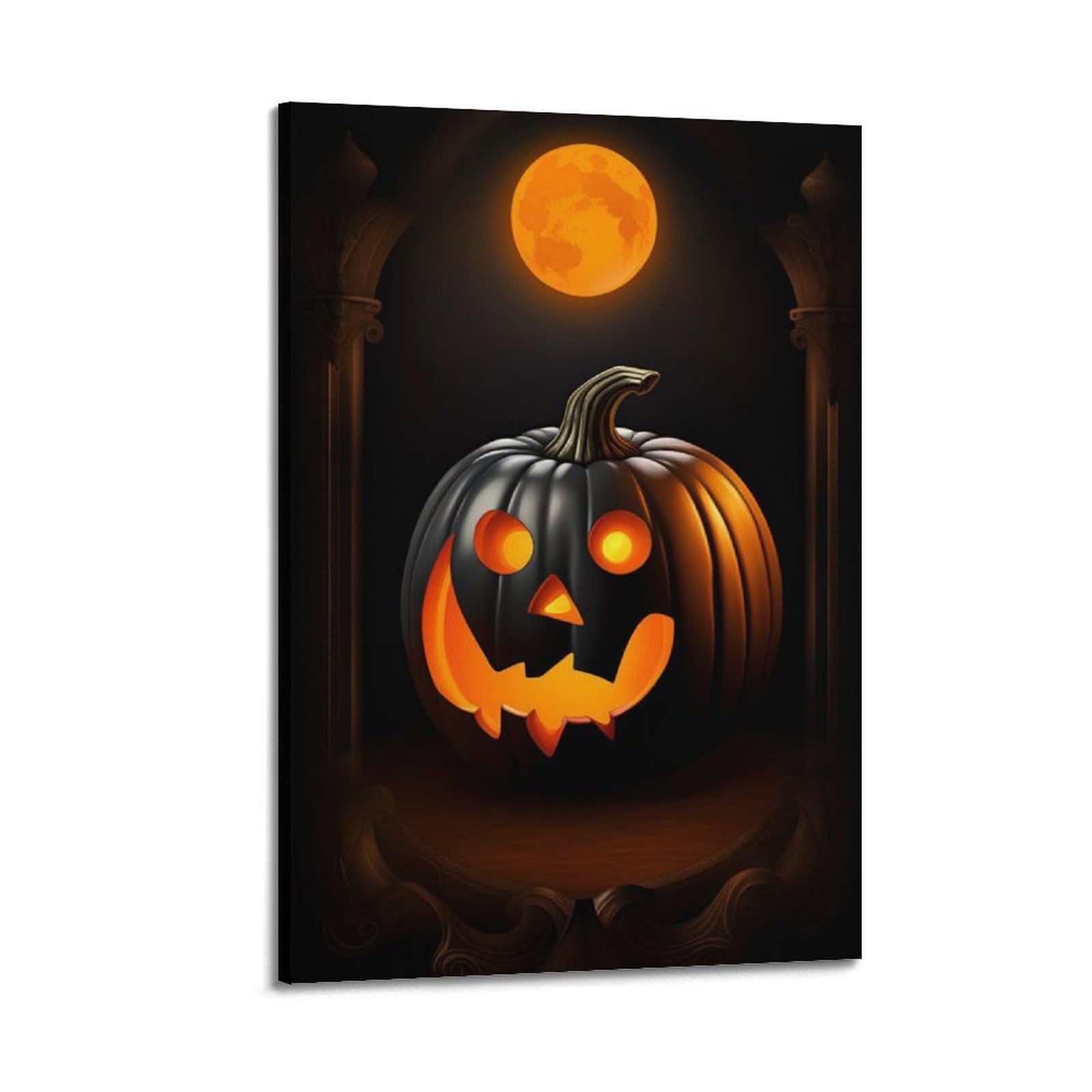 Poster Halloween citrouille phosphorescente 40x60 cm art mural - 6