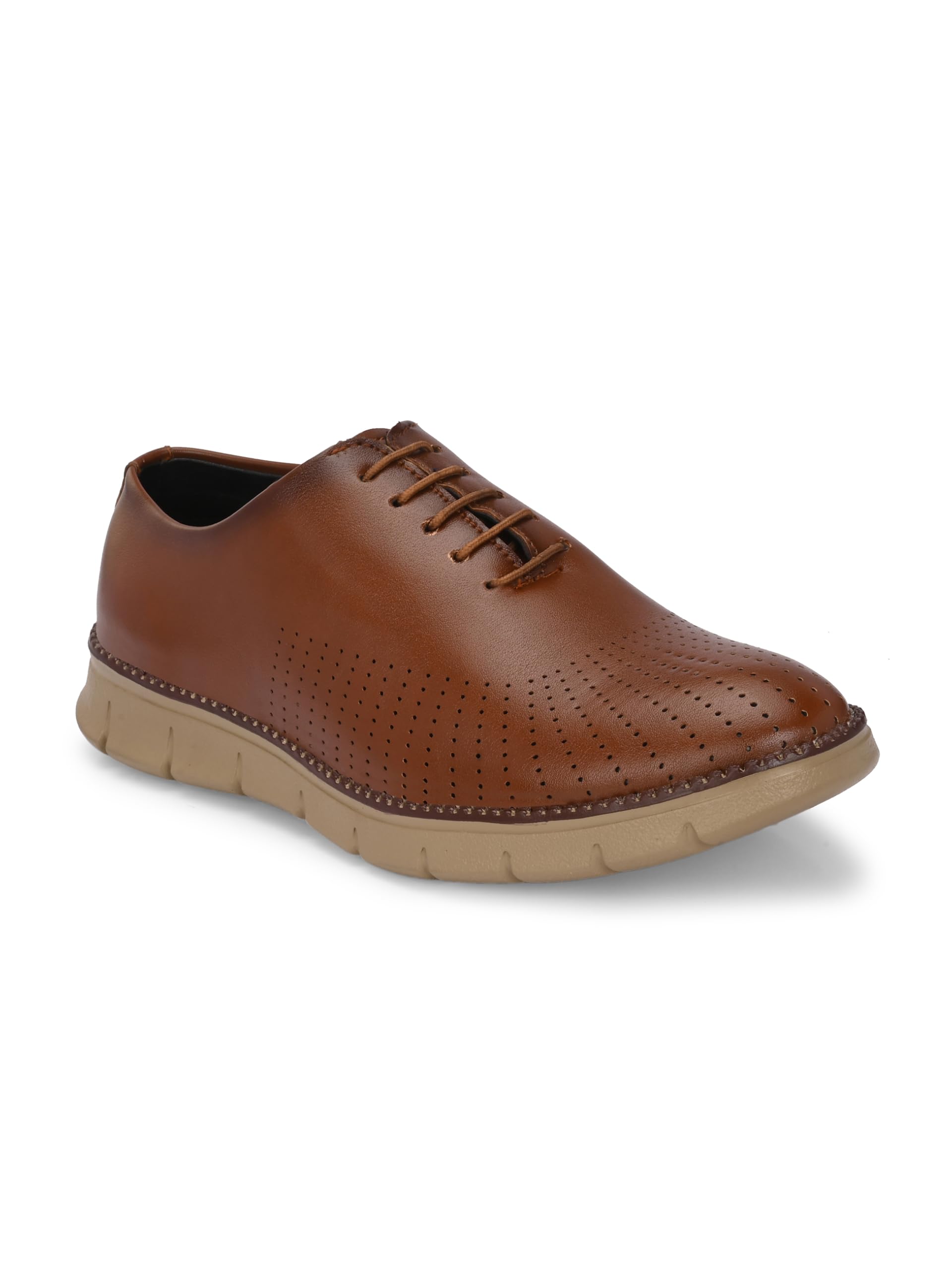 bizzaro Men’s Synthetic Leather Brogue Lace-Up Shoes | Lightweight, Stylish & Comfortable Casuals for Office, Party-picture-24