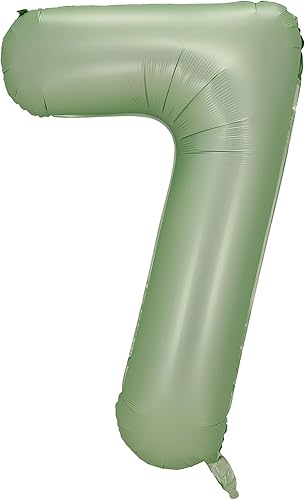 Globos de papel aluminio verde Oliver número 7, 40 pulgadas