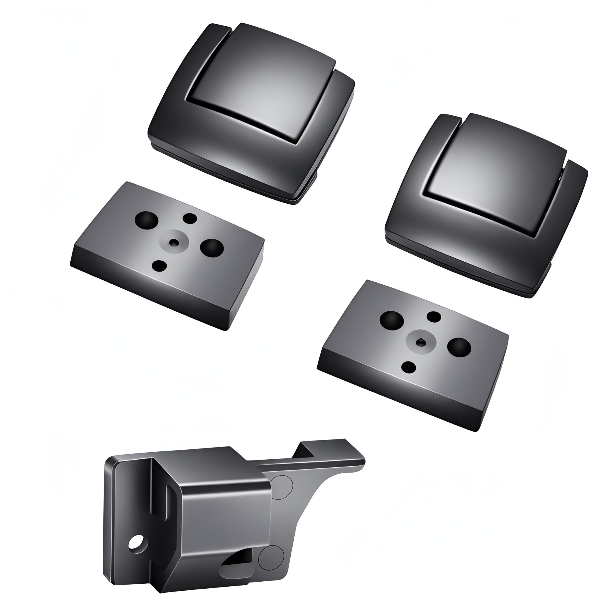 Tour Pack - Chiusure con distanziatori e coperchio per bagagliaio, compatibile con Harley Davidson Touring Classic Electra Glide Road Glide Road Glide Road King CVO 1993-2013 2012, colore: nero