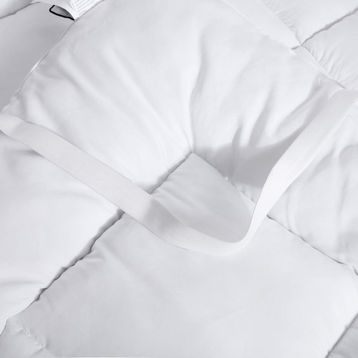 2-Inch Mattress Topper (Twin XL Size) 100-Percent Cotton Shell/53 Ounces of Rayon from Bamboo-Microfiber Blend Filling with 4 Anchor Bands to Hold Topper in Place