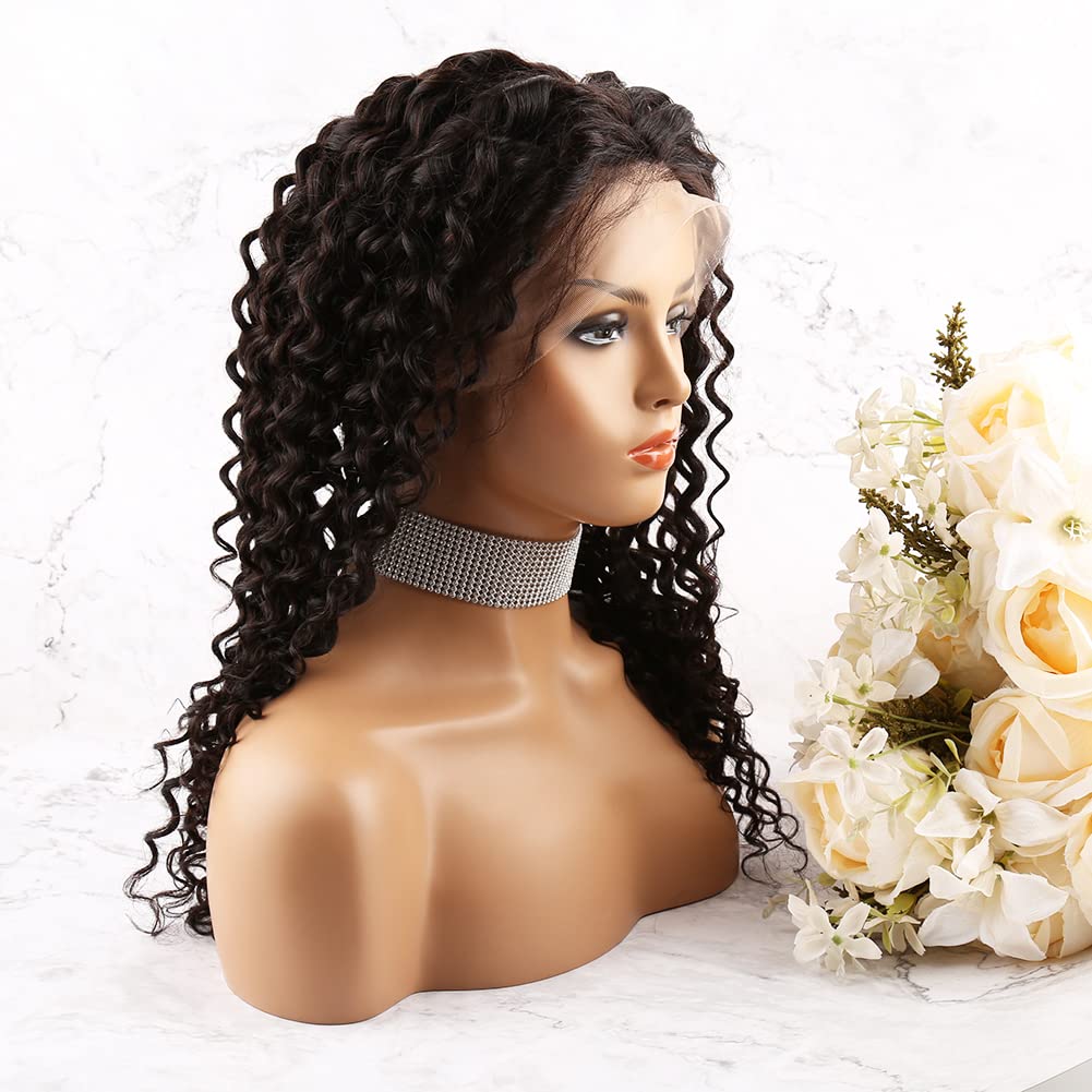 Bella Hair Glueless Full Lace Human Hair Wigs Water Wave, 130% Density Remy Virgin Human Hair Wig for Black Women, Dyeable Natural Color 16inch Bella Hair Glueless Full Lace Human Hair Wigs Water Wave, 130% Density Remy Virgin Human Hair Wig for Black Women, Dyeable Natural Color 16inch