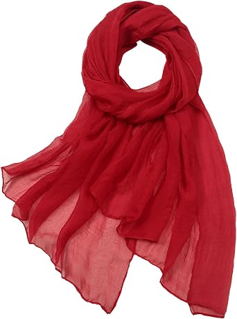 YOLAI Soft Chiffon Scarf For Women Chiffon Hijab Scarves Turbans Head Wrap Long Scarf Shawl For All Season