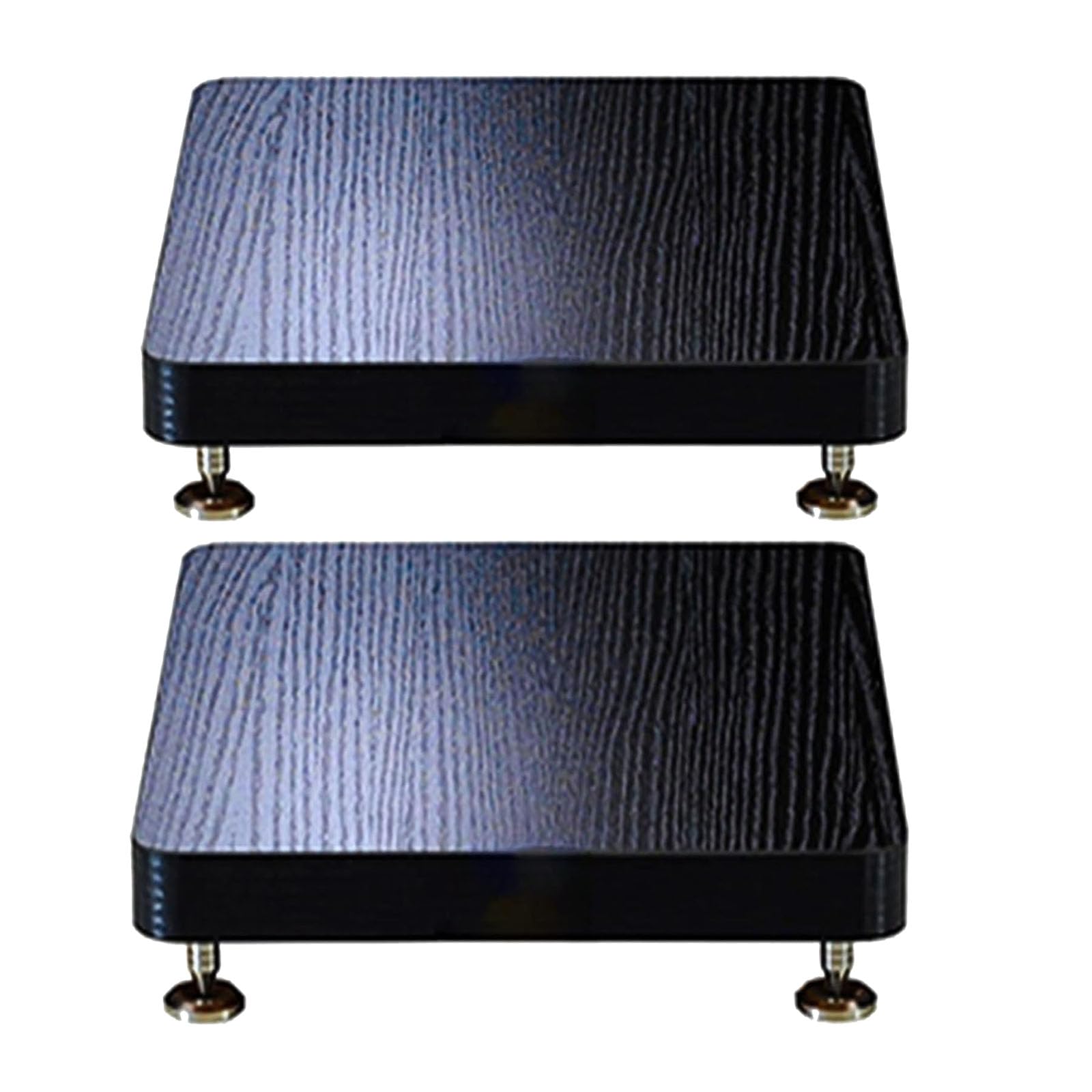 Support d'isolation pour caisson de basses au sol en bois avec pointes en cuivre 35x35cm