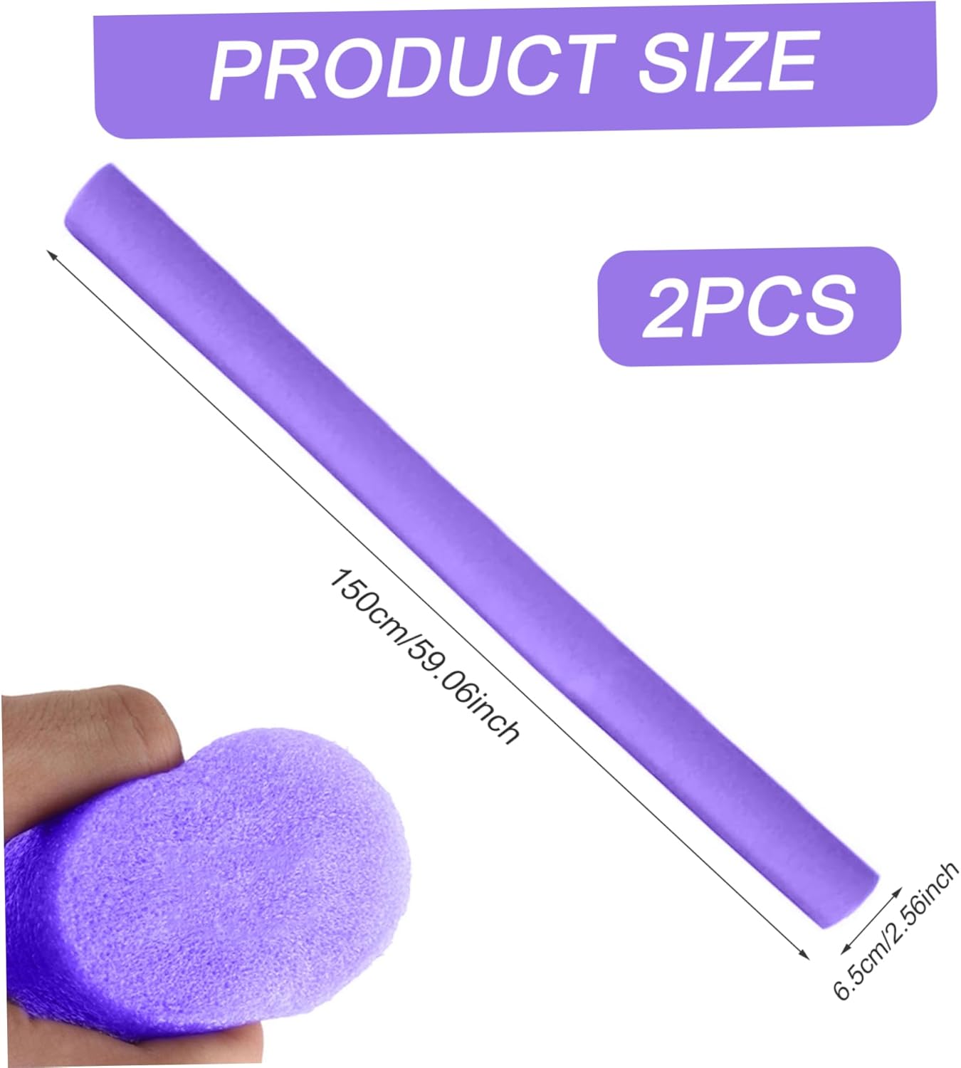 Pool Noodles Foam, Pool Noodle 2Pcs High Buoyancy Swimming Noodle EPE Foam Noodles 59 Inch Straight for Swimming Training, Accessories
