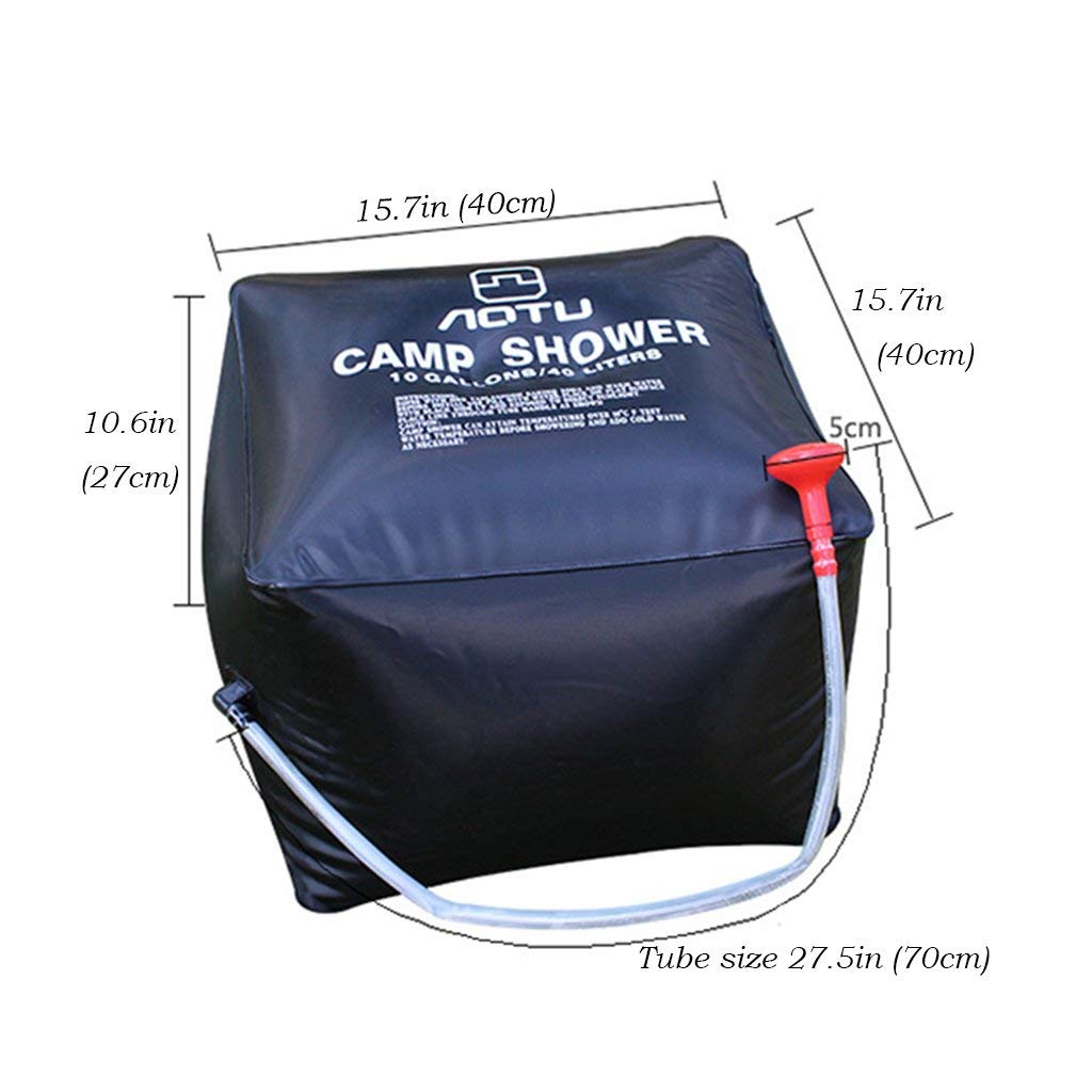 LUOOV 10 Gallons/40L Solar Shower Bag Solar Heating Camping Shower Bag with Temperature Hot Water Outdoor Hiking Climbing - Image 2