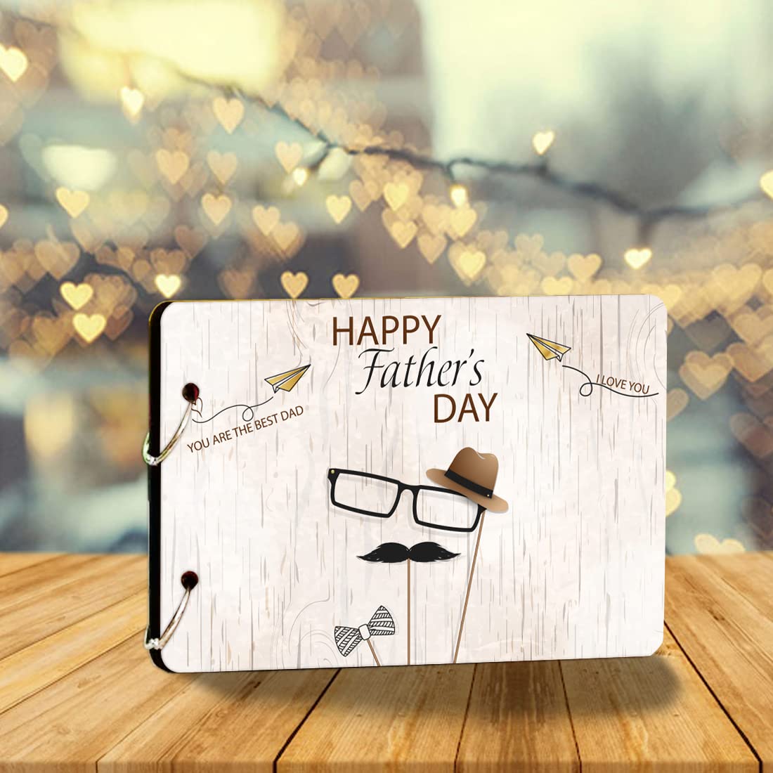 WallDaddy- Scrapbook Crafts (You are the best dad) Scrap Book | Wooden Photo Album | 40 Black Color Paper Size "22 X 16 cm" "Wooden Photo Book (Photo Size Supported : 8x6 inch)-image-36