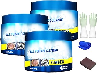 GFOU All Purpose Cleaning Powder,Powerful Kitchen All-Purpose Powder Cleaner,Powerful All Purpose Cleaning Powder,Kitchen Grease Cleaner,Multi-Purpose Foam Cleaner Rust Remover (3pcs)