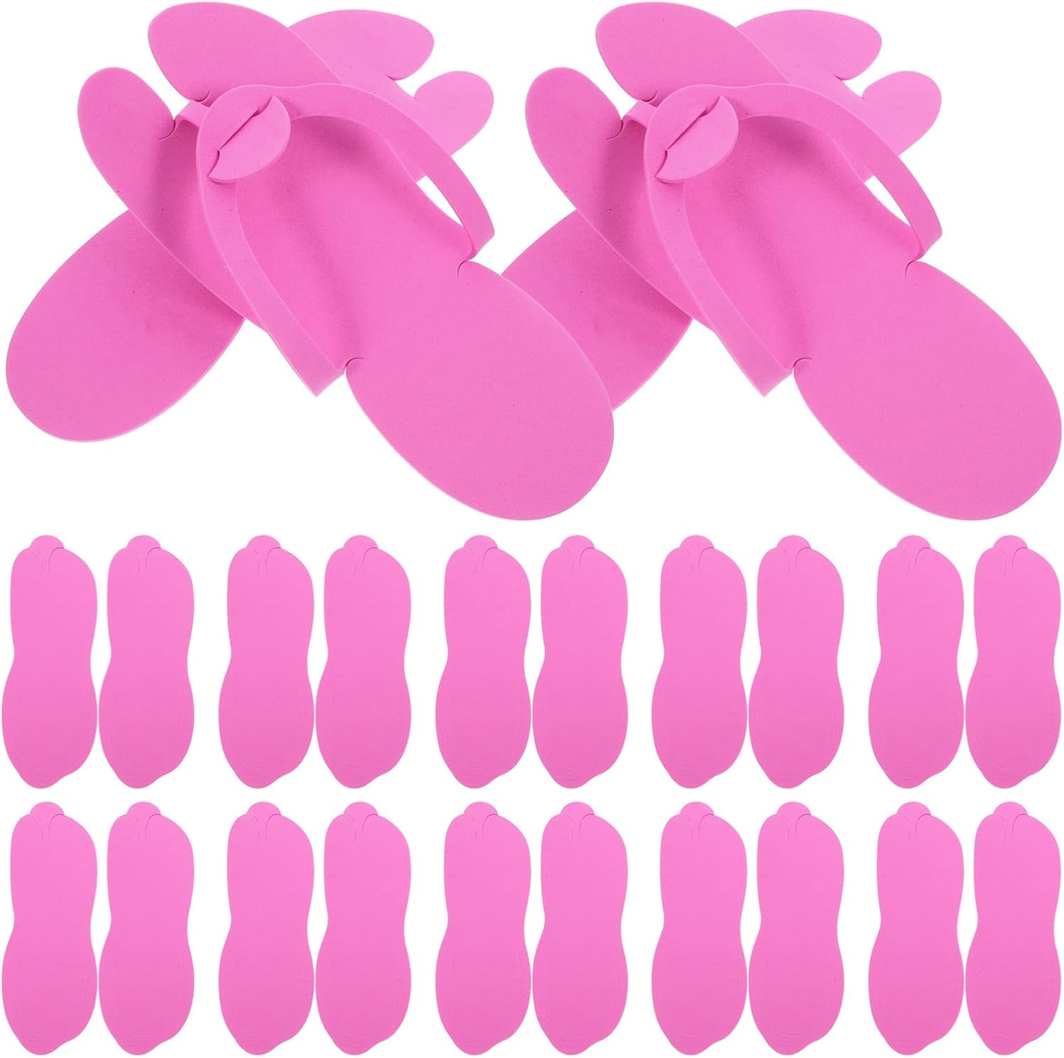 24pairs Folding Slippers for Women Manicure Guest Slippers Hotel Home Soft Travel