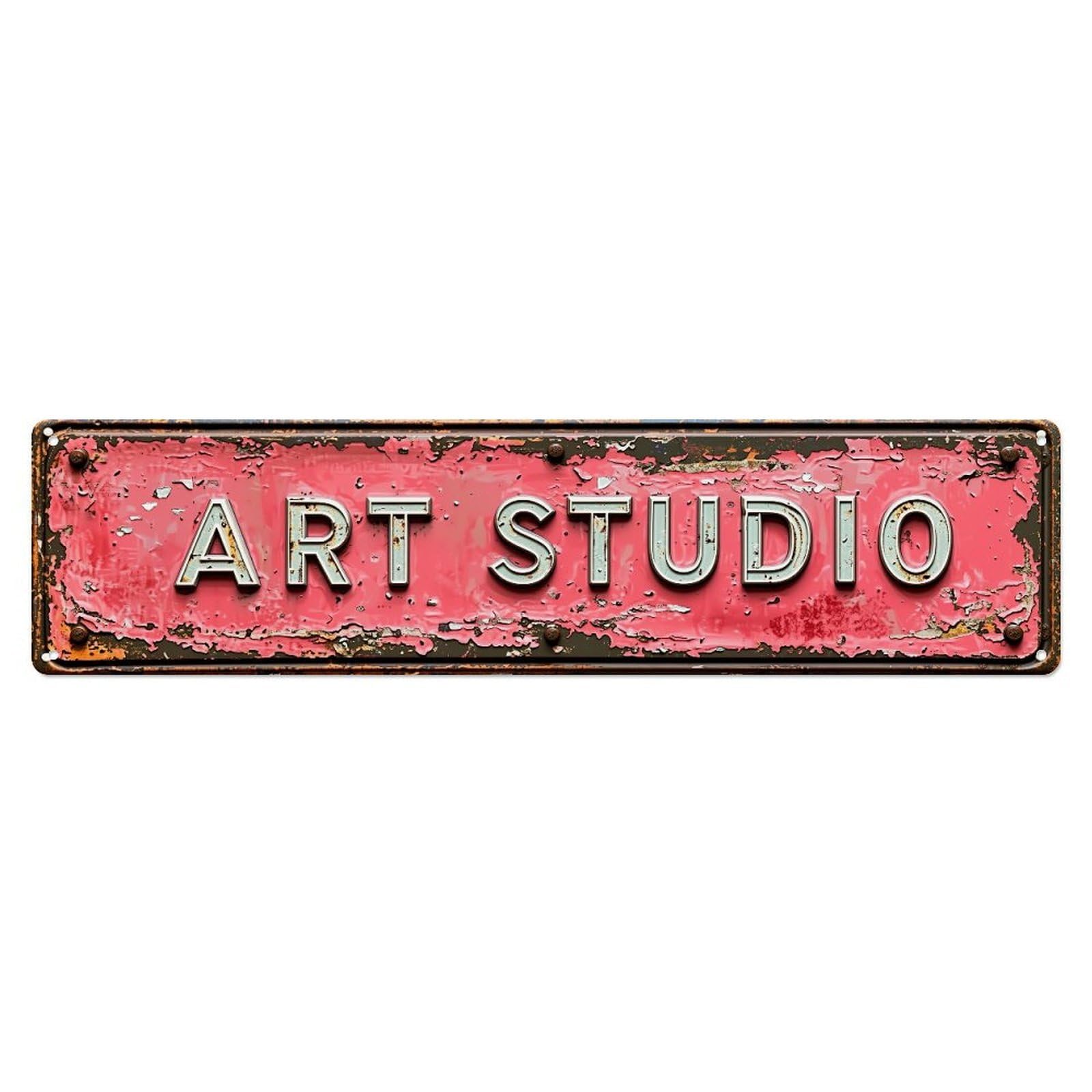 Art Studio Sign Pattern_2 Metal Tin Sign Plaque