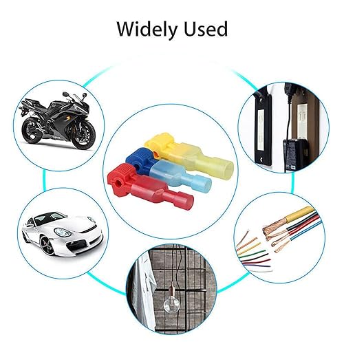 Miniatura 4 de 60 piezas de 30 pares de conectores de cable de grifo en T terminales de cable eléctrico de empalme rápido de 22-10 AWG kit surtido de terminales de