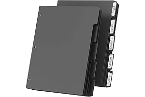 Versatile Black Tab Dividers for Organization and Clarity