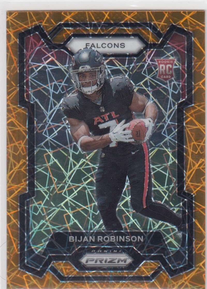 Football Trading Card NFL 2023 Panini Prizm Prizm Lazer #305 Bijan Robinson NM Near Mint RC Rookie Falcons