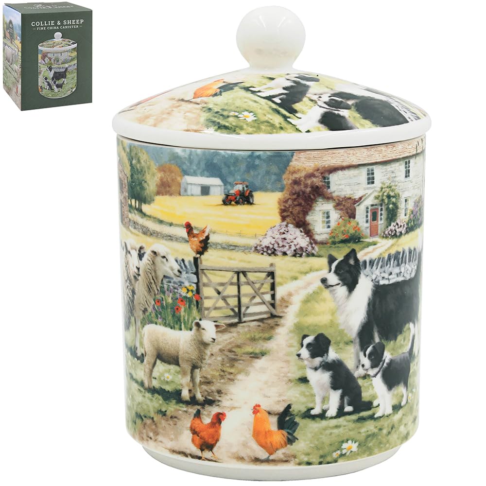 The Leonardo Collection Women's Collie & Sheep Canister Macneil Collie & Sheep Food Storage Canister