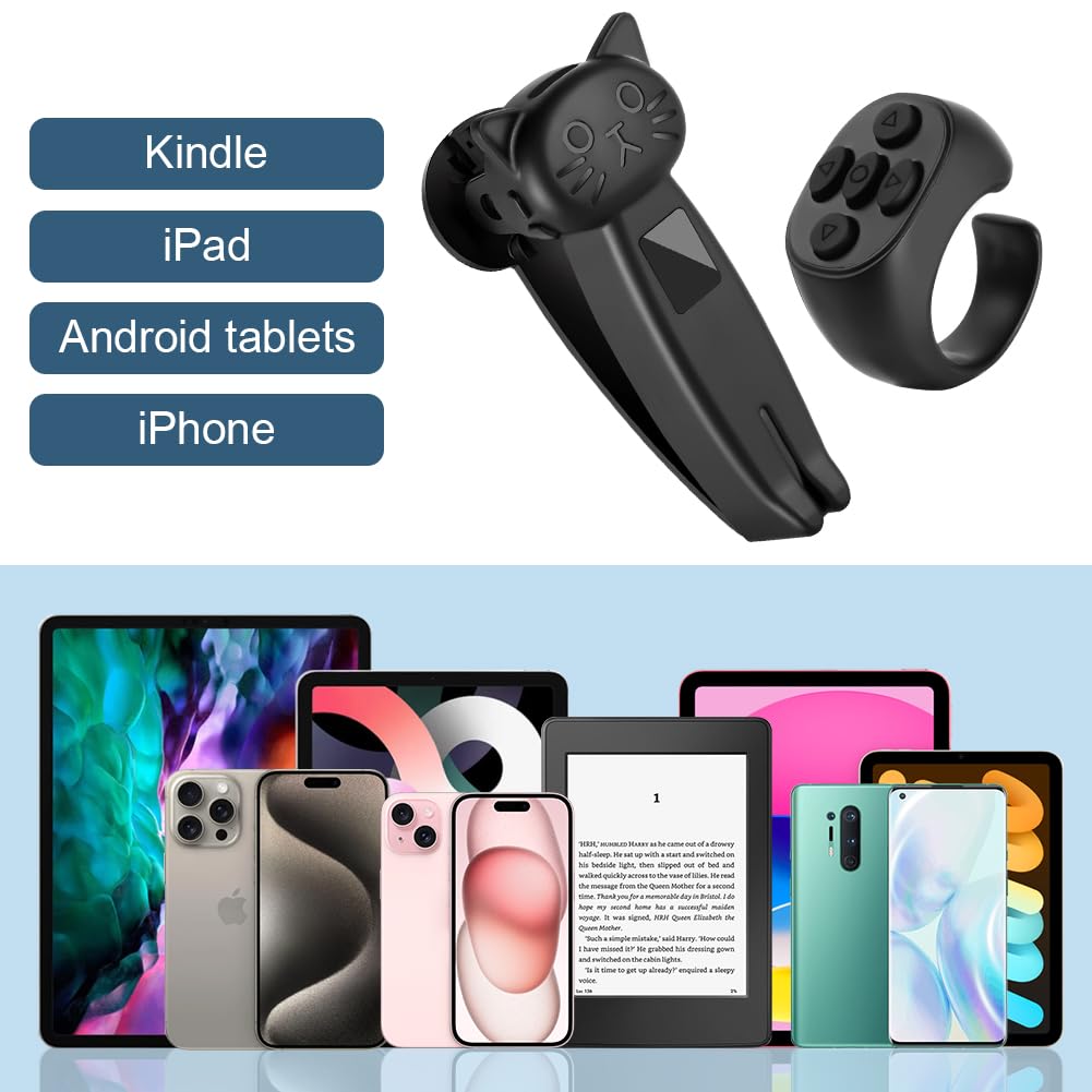 Vicloon RF Telecomando Pagina Turner per Kindle, iPad, Tablet, Scattare Foto, Registrazione Video