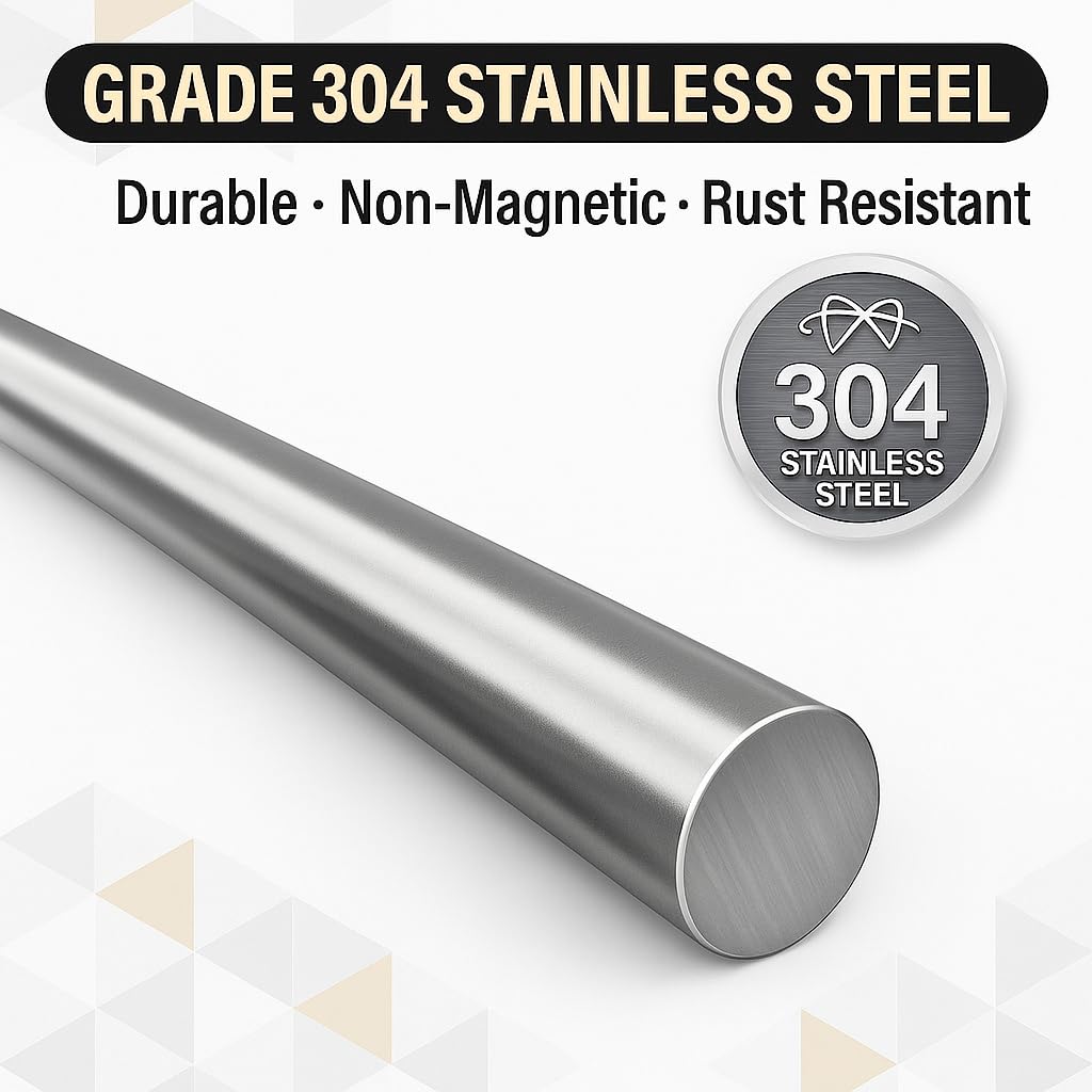32MM Stainless Steel Round Bar Steel Rod - Grade 304 - Various Size - 36 inch Long