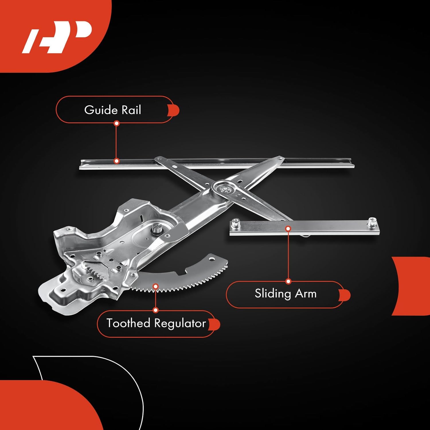 A-Premium Power Window Regulator Without Motor Compatible with Land Rover Discovery 1995-2004 Sport Utility Front Driver Side