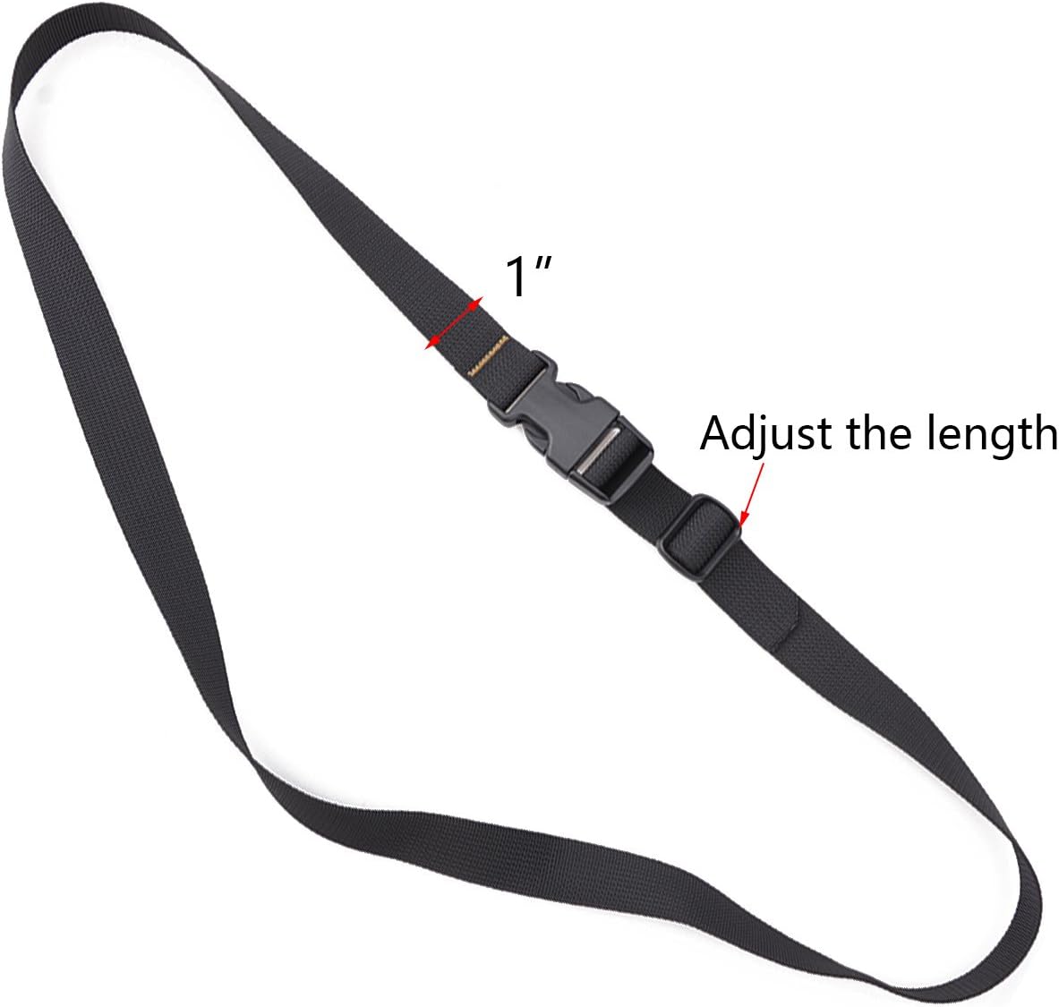XTACER Backpack Accessory Strap Luggage Straps Cover Strap Sleeping Bag Strap with Buckle (Black - Buckle Straps)