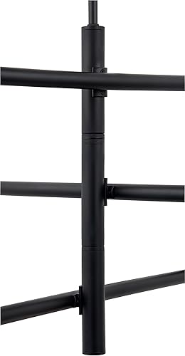 Miniatura 4 de Lámpara óptica ajustable de 6 luces en forma de L moderna lámpara negra con cable duro, entrada con cable, comedor, isla de cocina, color negro