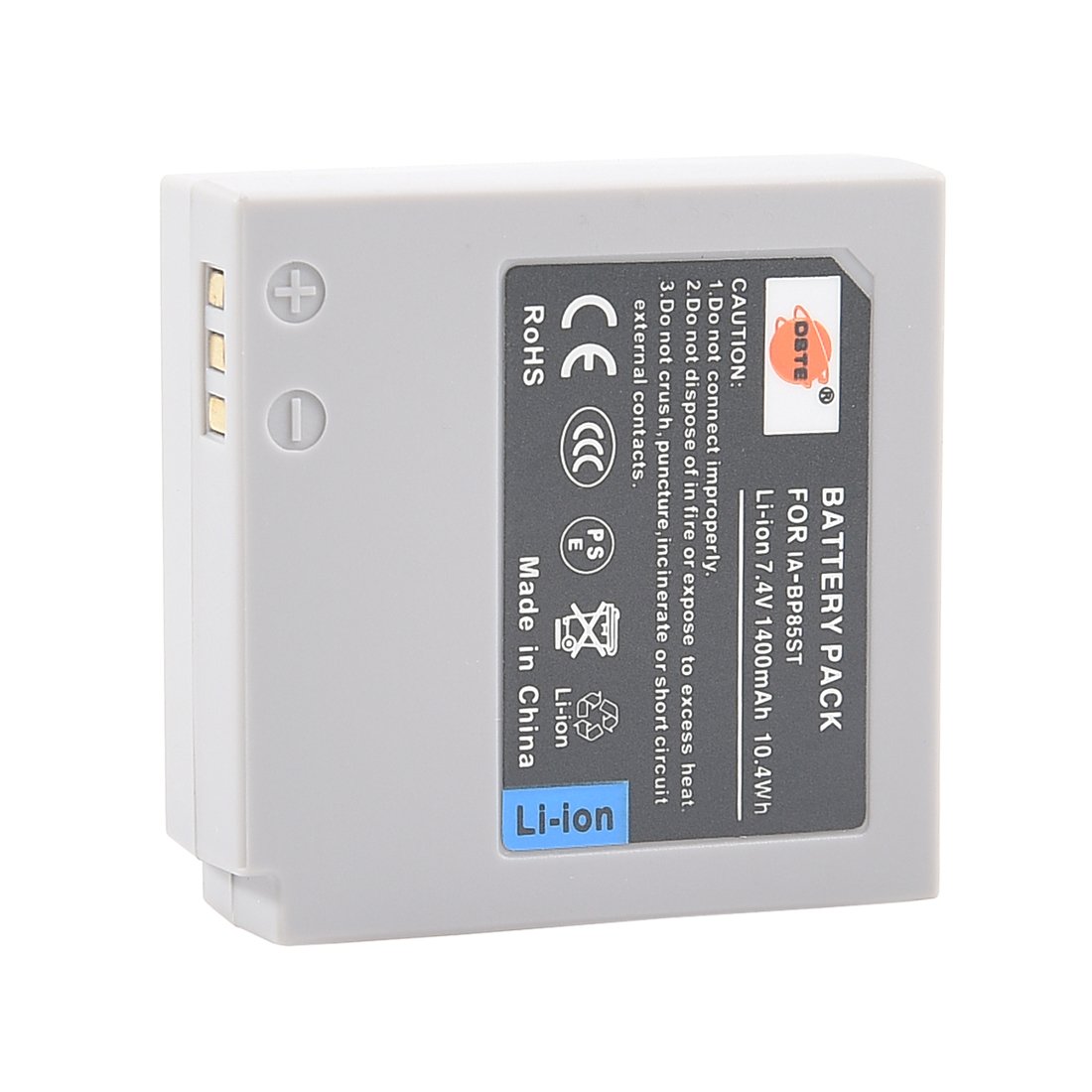 DSTE IA-BP85ST Li-ion Batteria (2-Pacco) e Caricabatterie USB Compatibile per Samsung VP-HMX08 VP-HMX10 VP-HMX10C VP-HMX20C VP-MX10 VP-MX20 VP-MX25 HMX-H100
