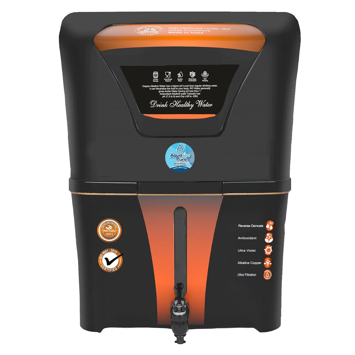4 in 1 Copper RO Water Purifier for home with 10 Stage Purification Filtration, UV, UF, TDS Adjuster and 12 Liter Large Storage Tank, Suitable for all type of water supply 4 in 1 Copper RO Water Purifier for home with 10 Stage Purification Filtration, UV, UF, TDS Adjuster and 12 Liter Large Storage Tank, Suitable for all type of water supply