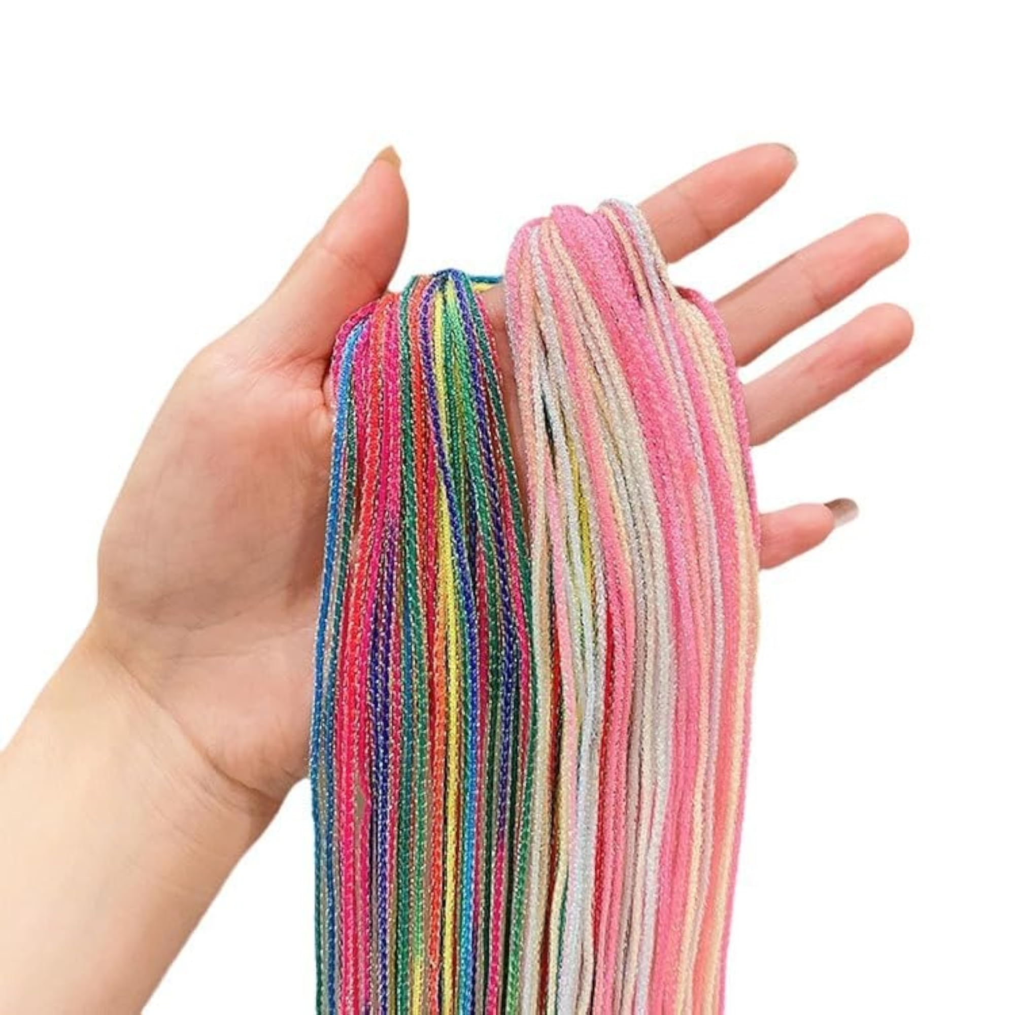 Braided Rainbow Hair Color Rope for Vibrant Styling