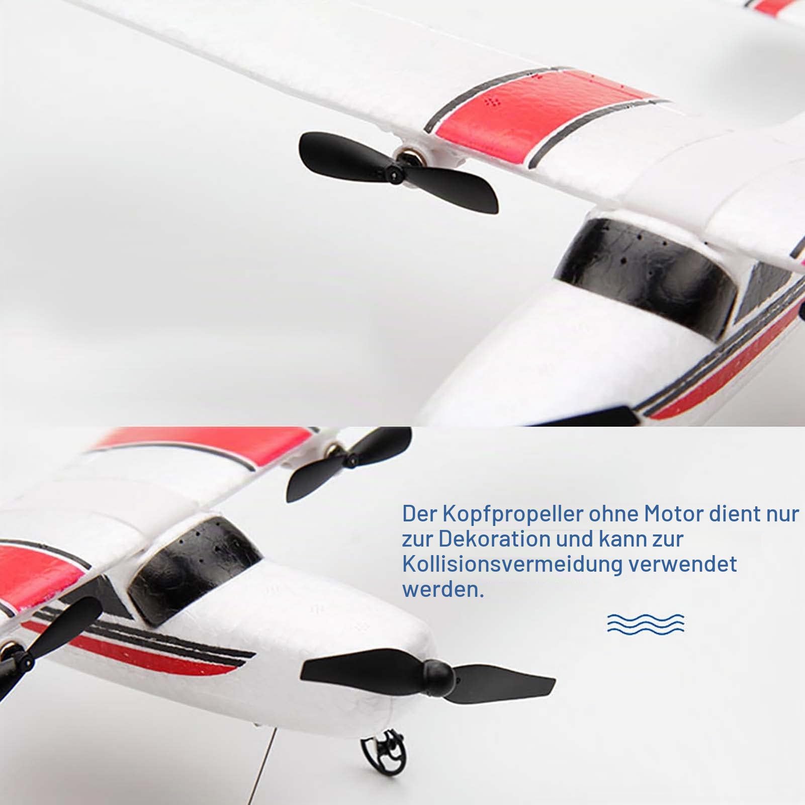 Goolsky FX801 Flugzeug Cessna 182 2,4 GHz 2CH RC Flugzeug Outdoor Flugspielzeug für Kinder Jungen mit 2 Batterien