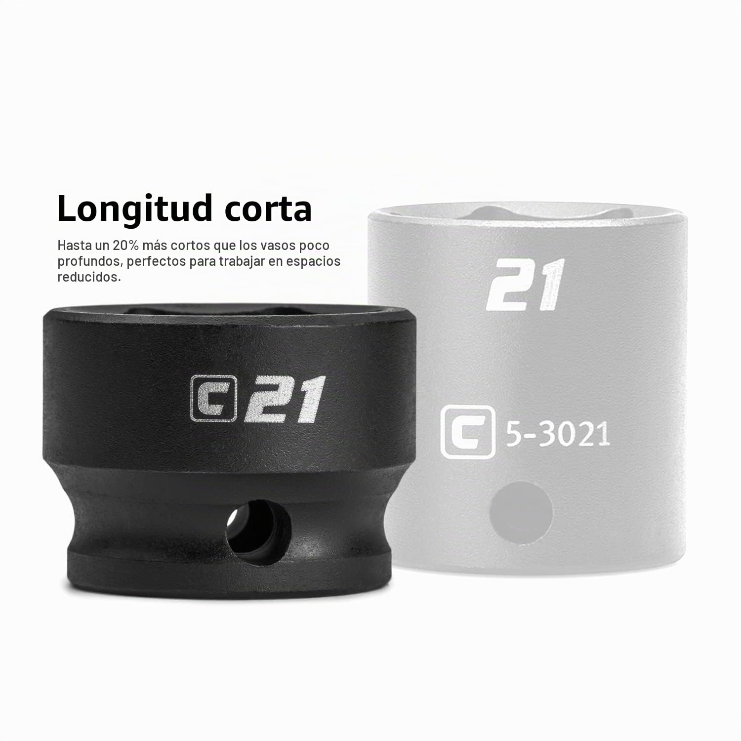 Capri Tools, Juego de llaves vaso de impacto gruesas, métrico, 9,5 mm