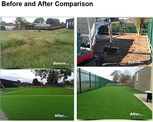 Deluxe Realistic Artificial Grass Turf 3FTX48FT, 70 oz Face Weight/Drainage Holes/Rubber Backing, Indoor Outdoor Pet Faux Synthetic Grass Astro Rug Carpet for Garden Backyard Patio Balcony