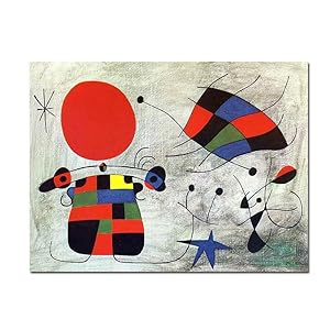 Beroemde Joan Miro Posters Joan Miro Prints Joan Miro Wall Art Surrealisme Canvas Schilderij Esthetische foto’s voor kamer Home Decor 60x70cmx1 Geen Frame