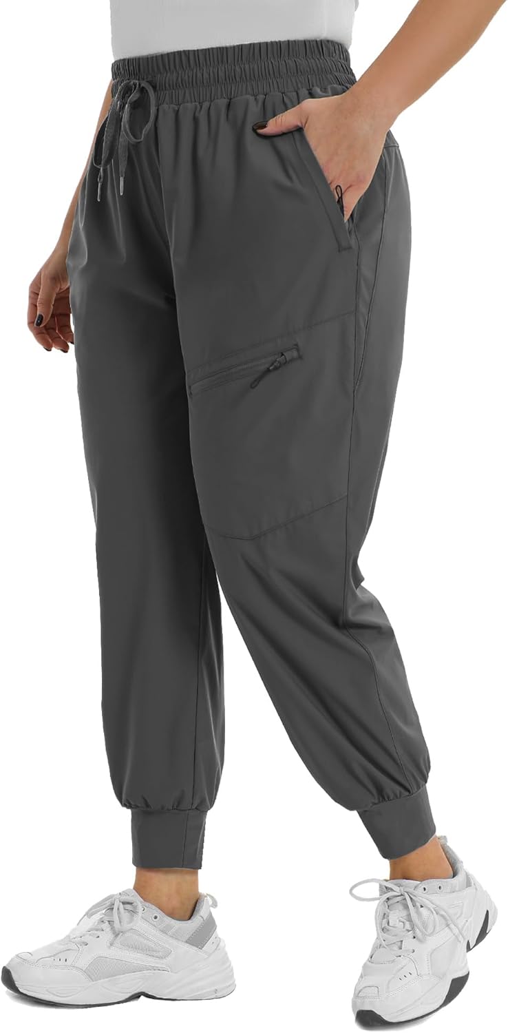 Womens Hiking Pants S-4XL Quick Dry Breathable Lightweight High Waisted Joggers with Pockets Athletic Travel UPF50+