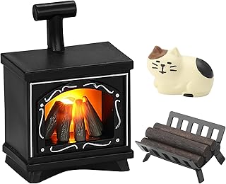 LED Camp Fire Gnome Accessories Christmas Miniature Gnome Accessories LED Fireplace Gnome Fireplace Miniature City Flame LED Gnome Fire Pit Mini Dollhouse Accessories Mini Campfire Decoration