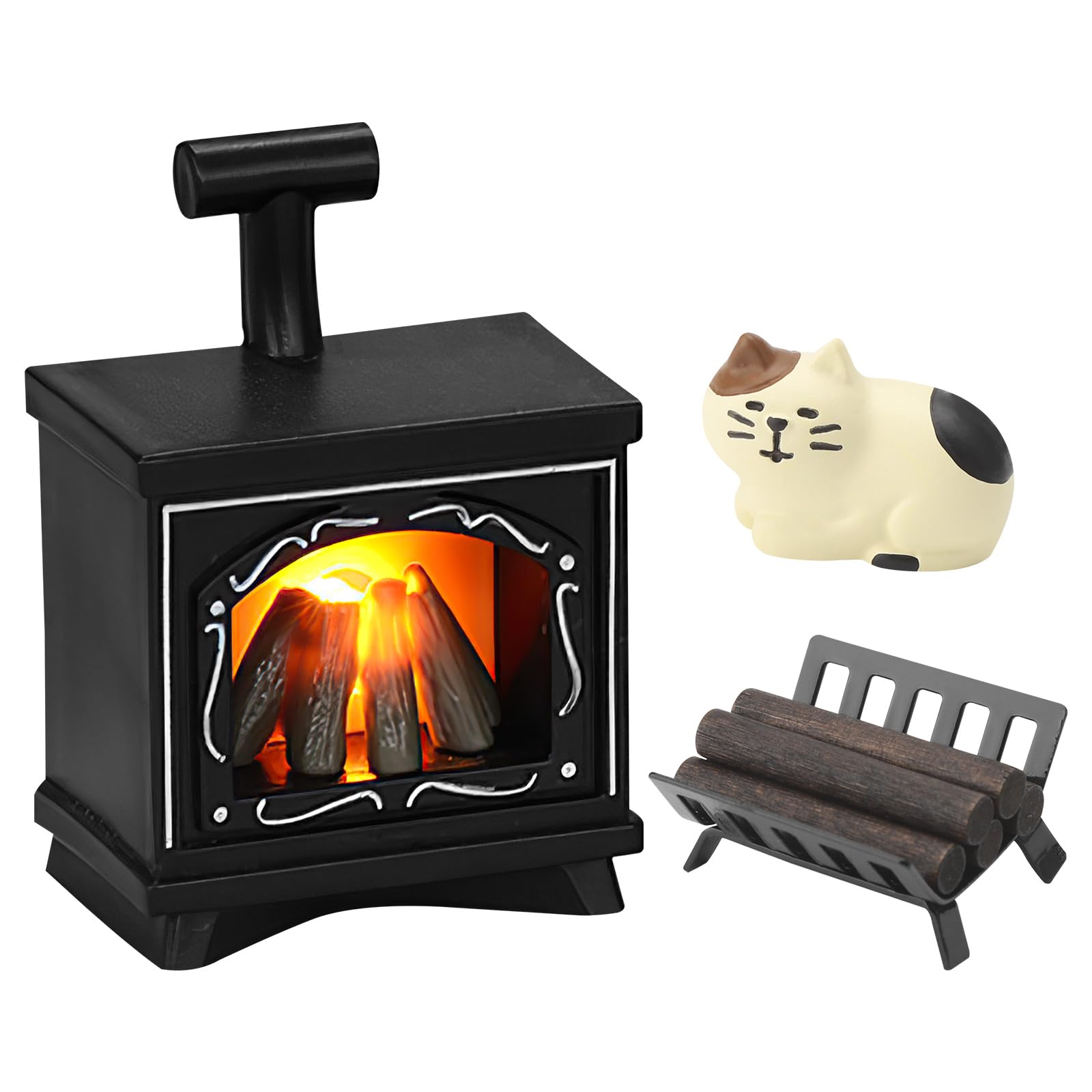Mini Lagerfeuer Wichtelzubehör – Puppenhaus Deko 1:12, Aus Harz & Holz, Für Weihnachten