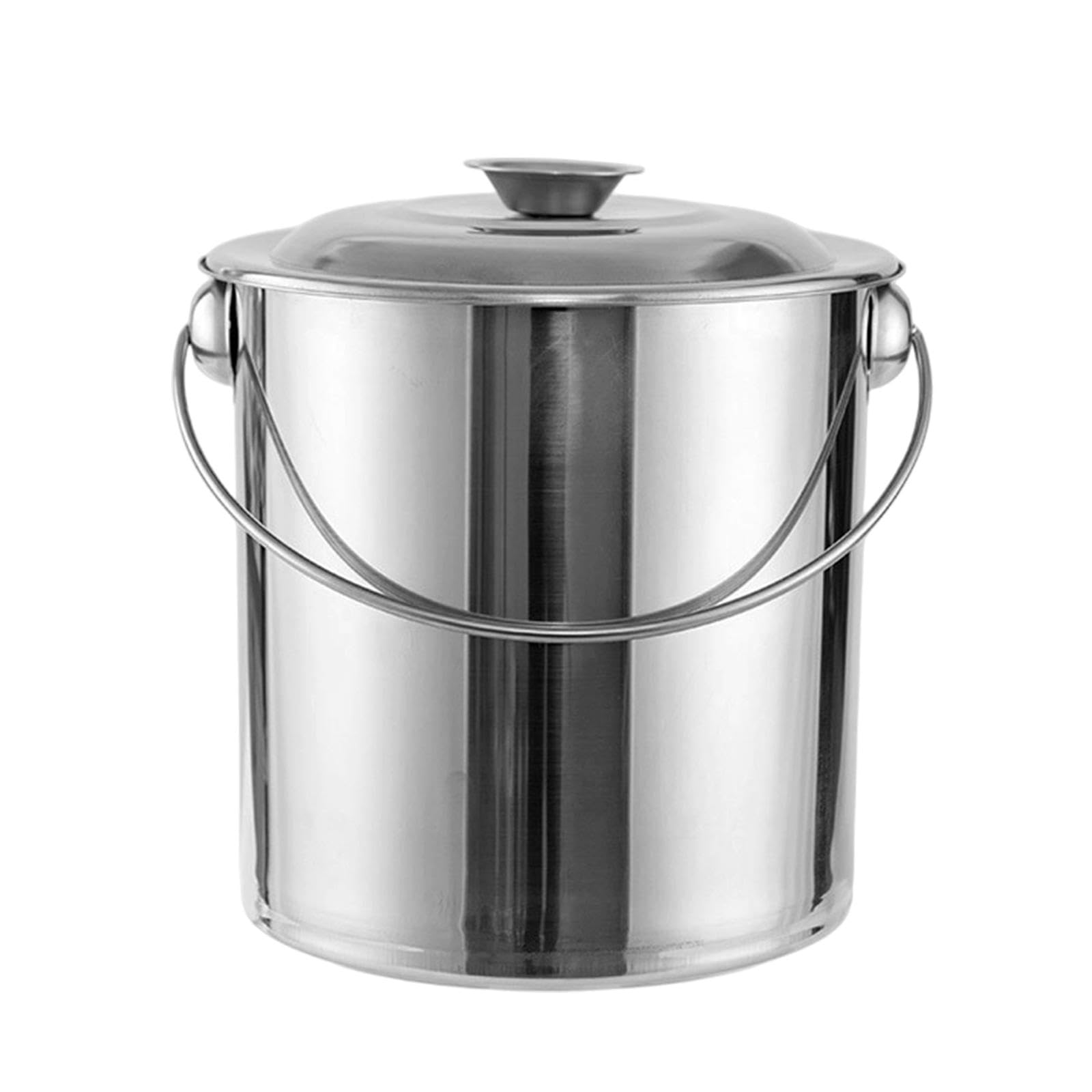 Casserole en acier inoxydable 1.5L avec couvercle et poignée portable