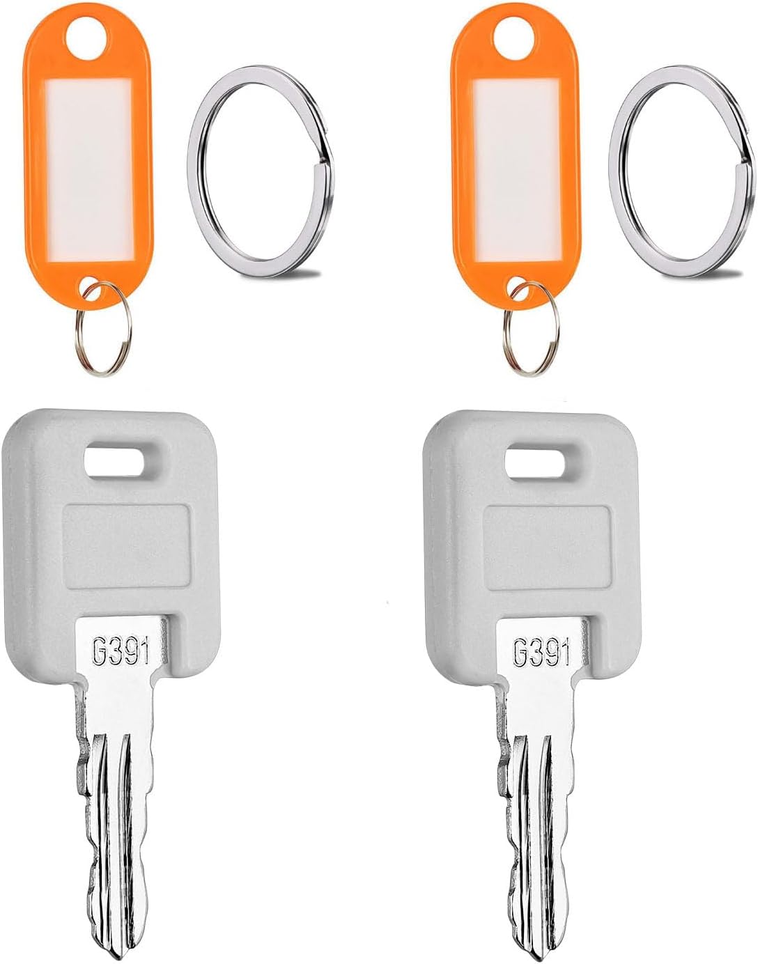 2-Pack G391 RV Keys - Camper & RV Replacement - Universal Keys for Trailer, Storage Locks - Globally Link Standard Door Lock Compatible
