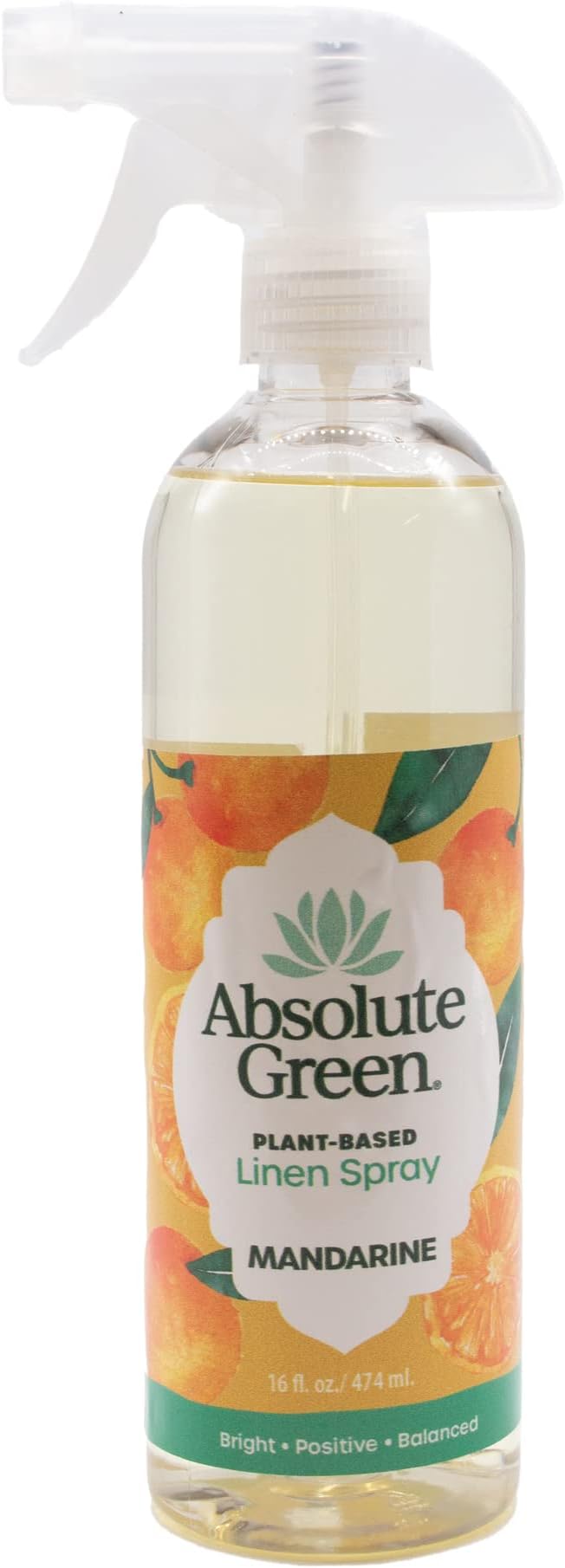 Linen and Fabric Spray- Natural Fabric Freshener - MANDARINE ORANGE Scent - Safe around Kids and Pets. 16 oz