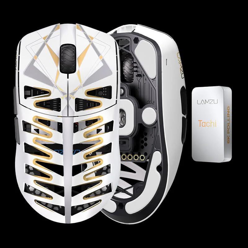 Amazon | LAMZU Tachi ゲーミングマウス 8K対応 (Warrior White