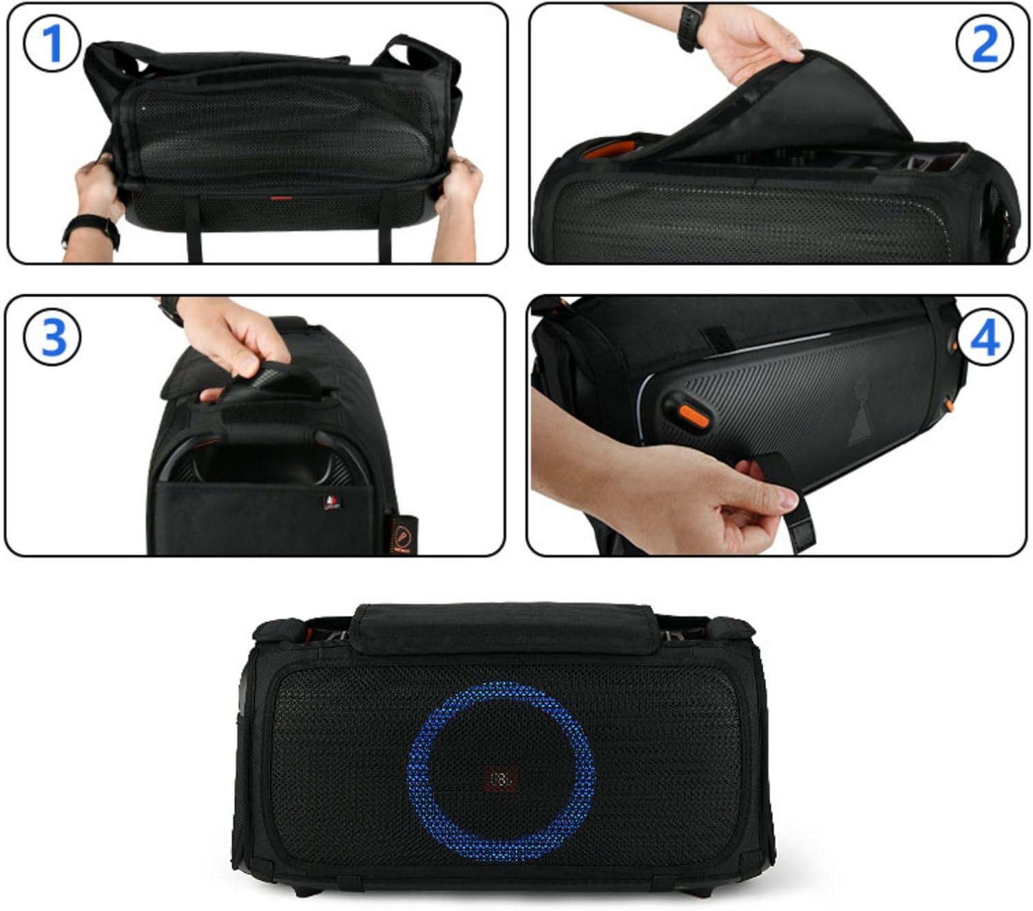 XBERSTAR Speaker Cover for JBL Partybox On The Go Speaker Dust Cover Protective Cover for JBL Partybox On The Go Bluetooth Speaker - Image 7