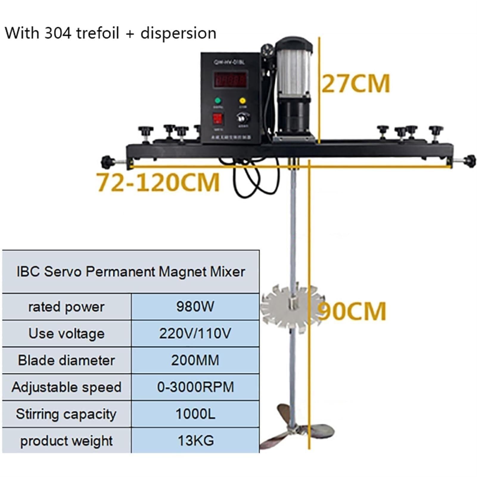 Mezcladora de Pintura eléctrica de pie, máquina mezcladora de Pintura Comercial, mezcladora de Tanque, Equipo de Mezcla de Pintura para agitador de disolvente de Tinta, 5 Cylinder-S