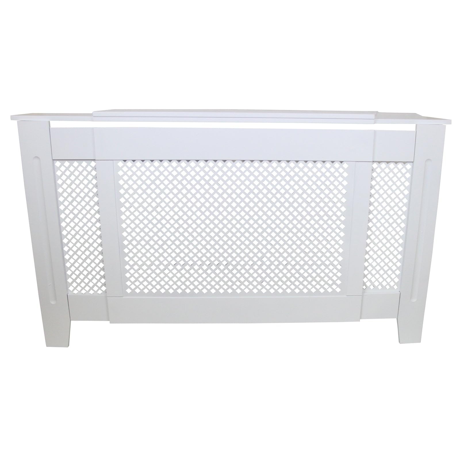MonsterShop Heizkörperverkleidung Heizkörperabdeckung Heizkörper Abdeckung Heizungsabdeckung Gitter Abdeckung 1400mm-1920mm B x 820mm H x 205mm T in Weiß