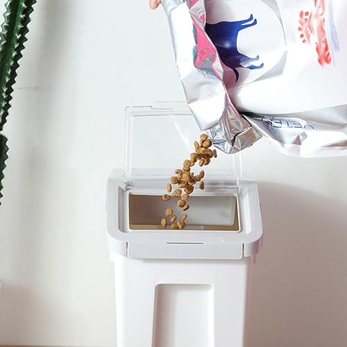 Miniatura 5 de Recipiente de almacenamiento de alimentos para perros de 20 libras con cuchara, contenedor hermético grande para perros y mascotas, recipiente para