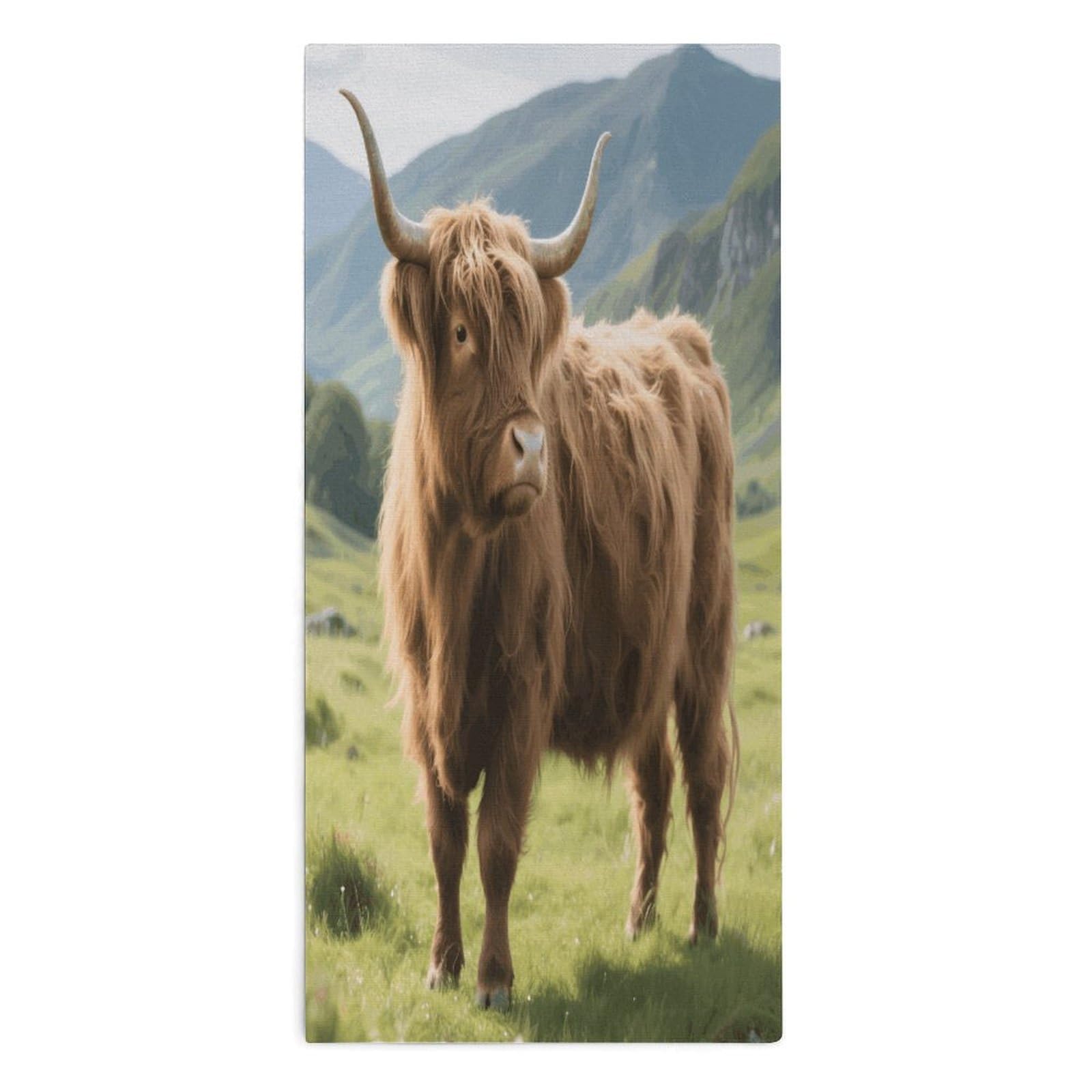 YUXBVKRS Cow Hand Towels for Bathroom 14x29 Inch