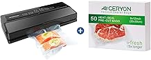 GERYON Vacuum Sealer Machine Black and 50 Counts Vacuum Sealer Bags