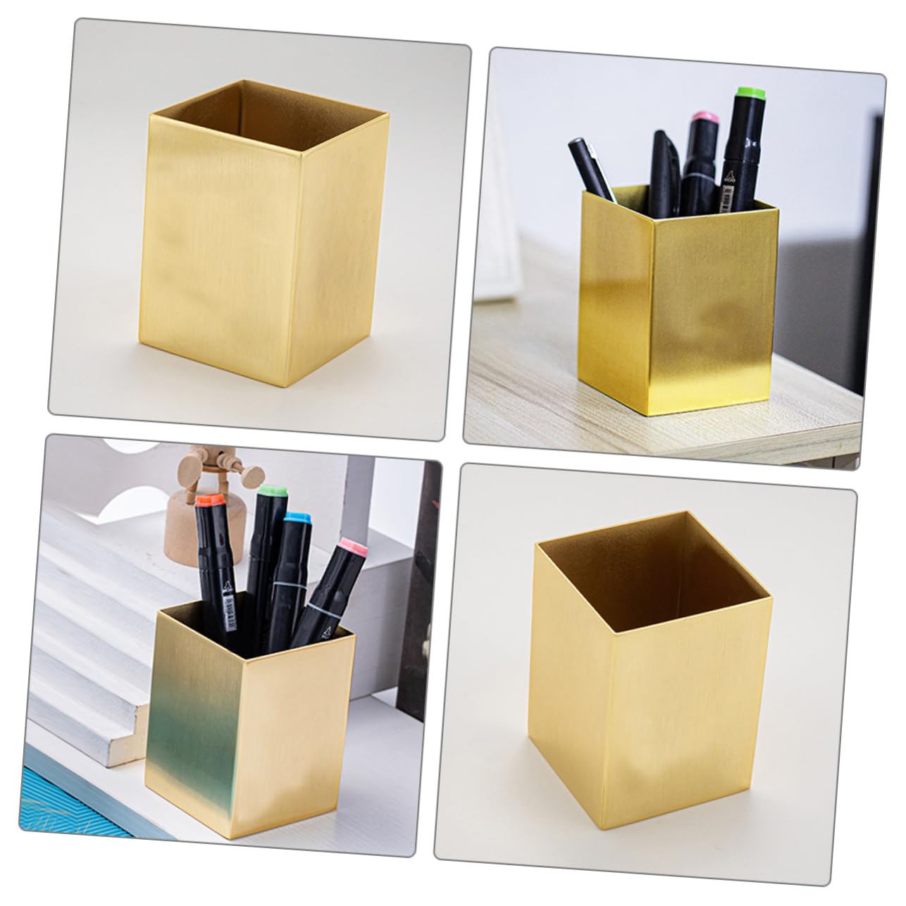 PLAFOPE Robusto Contenitore Per Matite Portapenne in Acciaio Inossidabile Organizer Da Scrivania Accessorio Per Ufficio E Casa